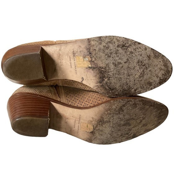 Sigerson Morrison Textured Slip On Boots Booties‎ Camel Tan SZ Euro 38.5 US 8 - Picture 8 of 8